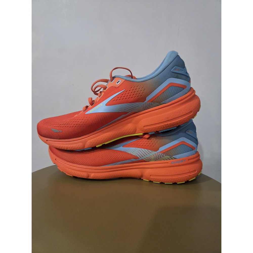 Brooks Ghost 15 Mens Running Shoes Orange Blue 1103931D848 Size 10.5 Medium D
